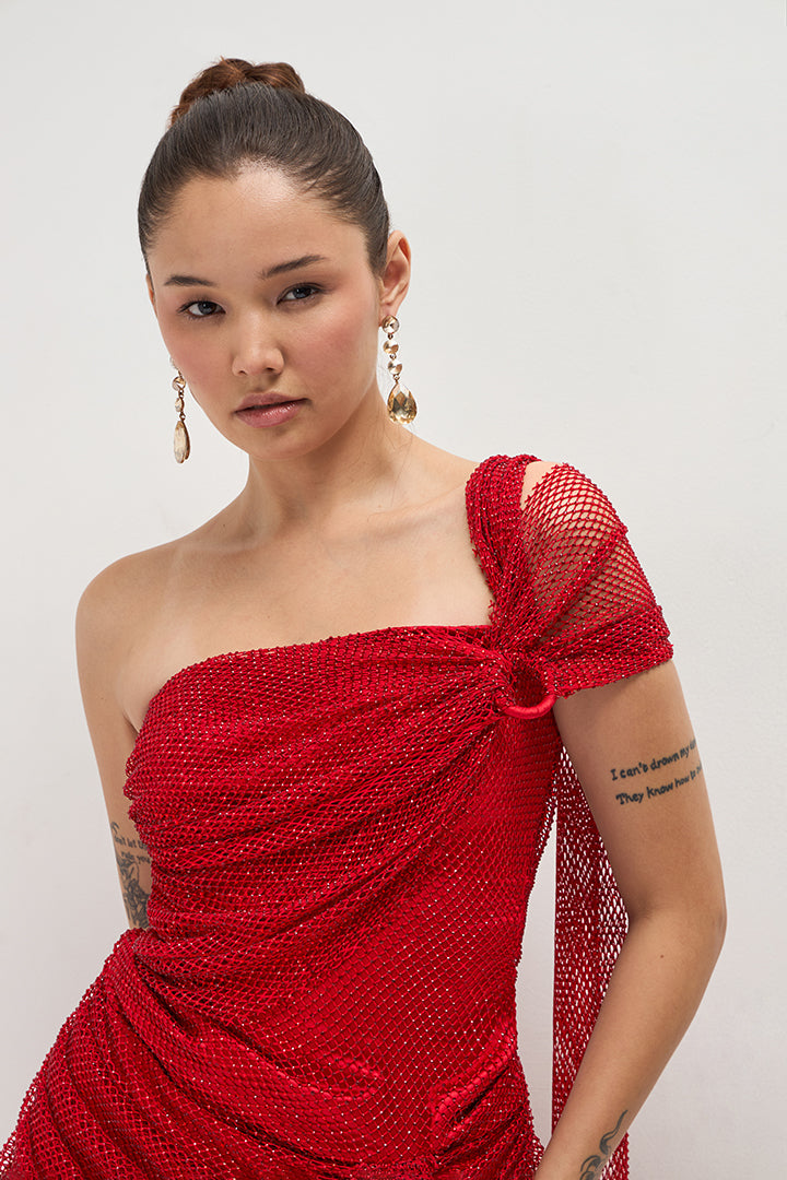 GRACE RHINE STONE GOWN
