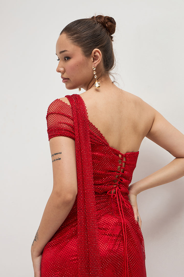 GRACE RHINE STONE GOWN