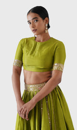 Mirror Embroidered Lehenga Set