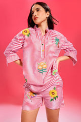 SUNFLOWER EMBROIDERED CO-ORD SET