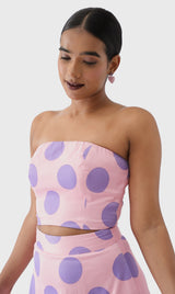 Polka Dot Tube & Skirt Co-ord Set