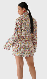 Floral Jacquard Blazer Dress