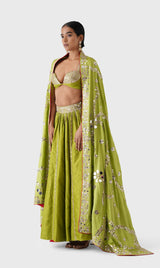Mirror Embroidered Lehenga Set