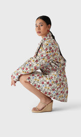 Floral Jacquard Blazer Dress