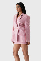 Dusty Rose Blazer Skirt Co-ord Set