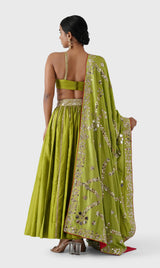 Mirror Embroidered Lehenga Set