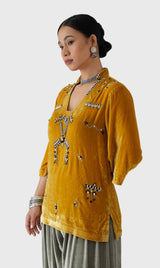 Velvet Embroidered Tunic & Pant