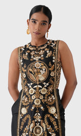 Embroidered Silk Tunic & Pant