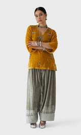 Velvet Embroidered Tunic & Pant