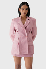Dusty Rose Blazer Skirt Co-ord Set