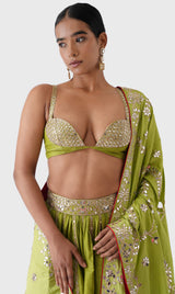 Mirror Embroidered Lehenga Set